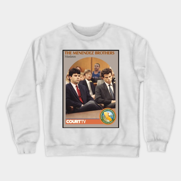 Menendez Brothers Basketball Card (Reversed with Mark Jackson) Crewneck Sweatshirt by darklordpug